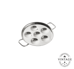 Vintage Silvered Set of 2 Mini Snail Dishes 6 Places - 1