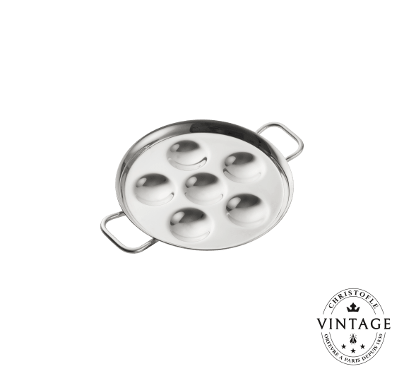 Vintage Silvered Set of 2 Mini Snail Dishes 6 Places - 1