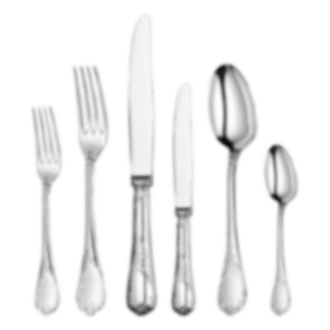 christofle flatware set for 6 people (36 pieces) marly  silver plated 1