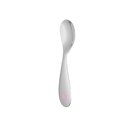 christofle silver-plated pink star baby spoon 1