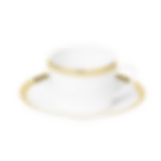 Porcelain tea cup and saucer Gold finish
