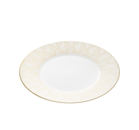 christofle dinner porcelain plate gold finish 2
