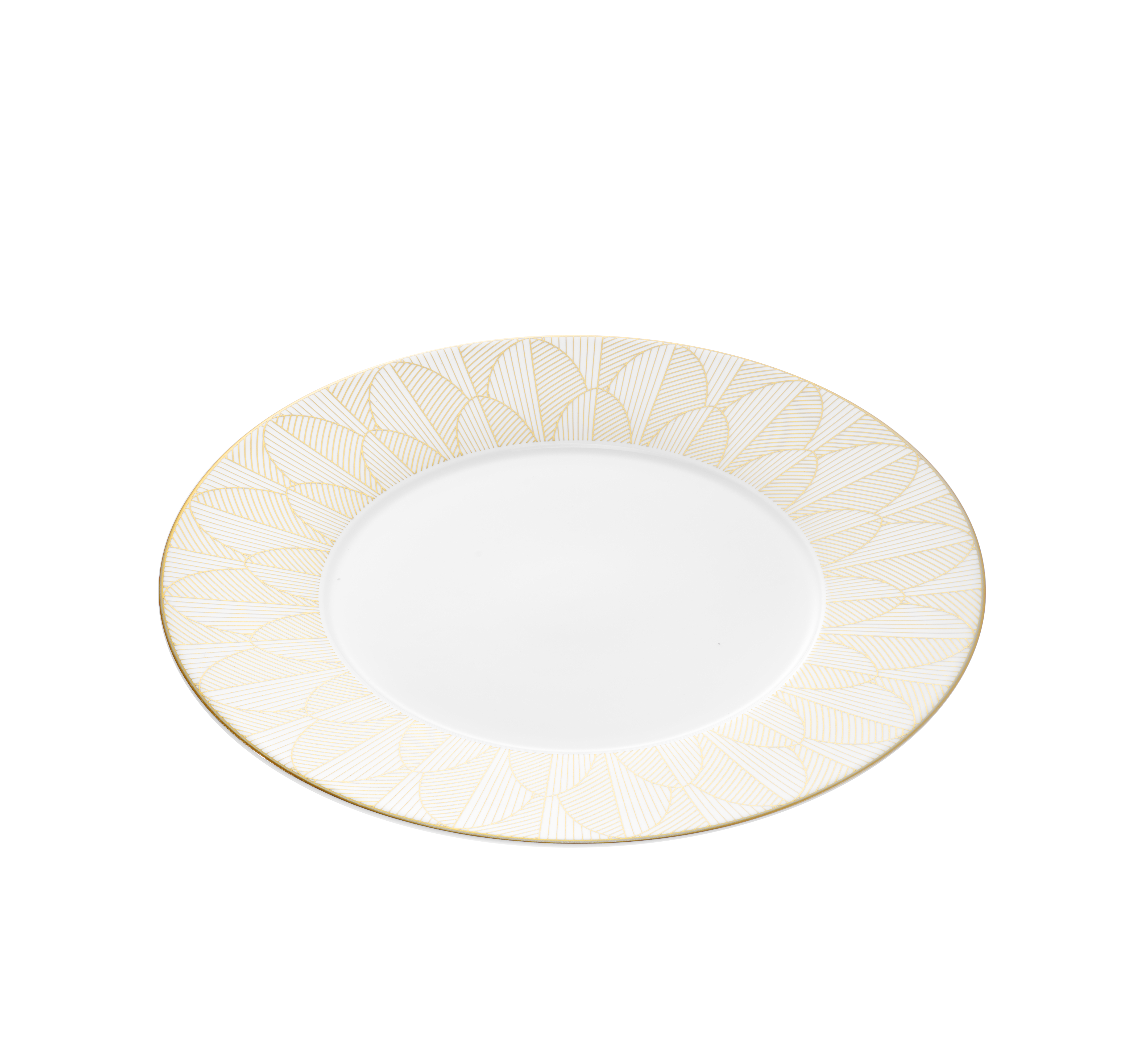 christofle dinner porcelain plate gold finish 2