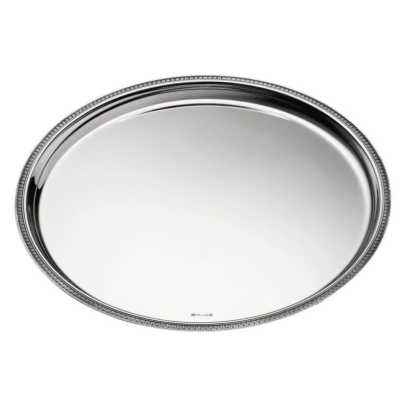 Silver circular outlet tray