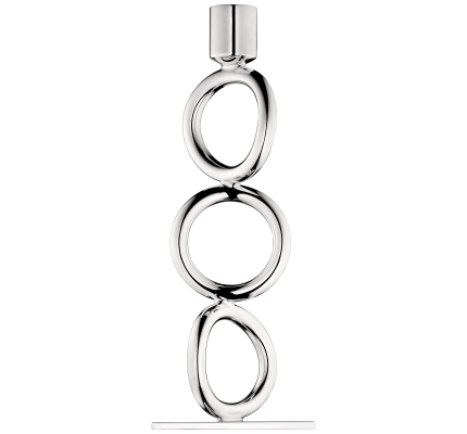 christofle 3 ring candlestick vertigo  silver plated 2