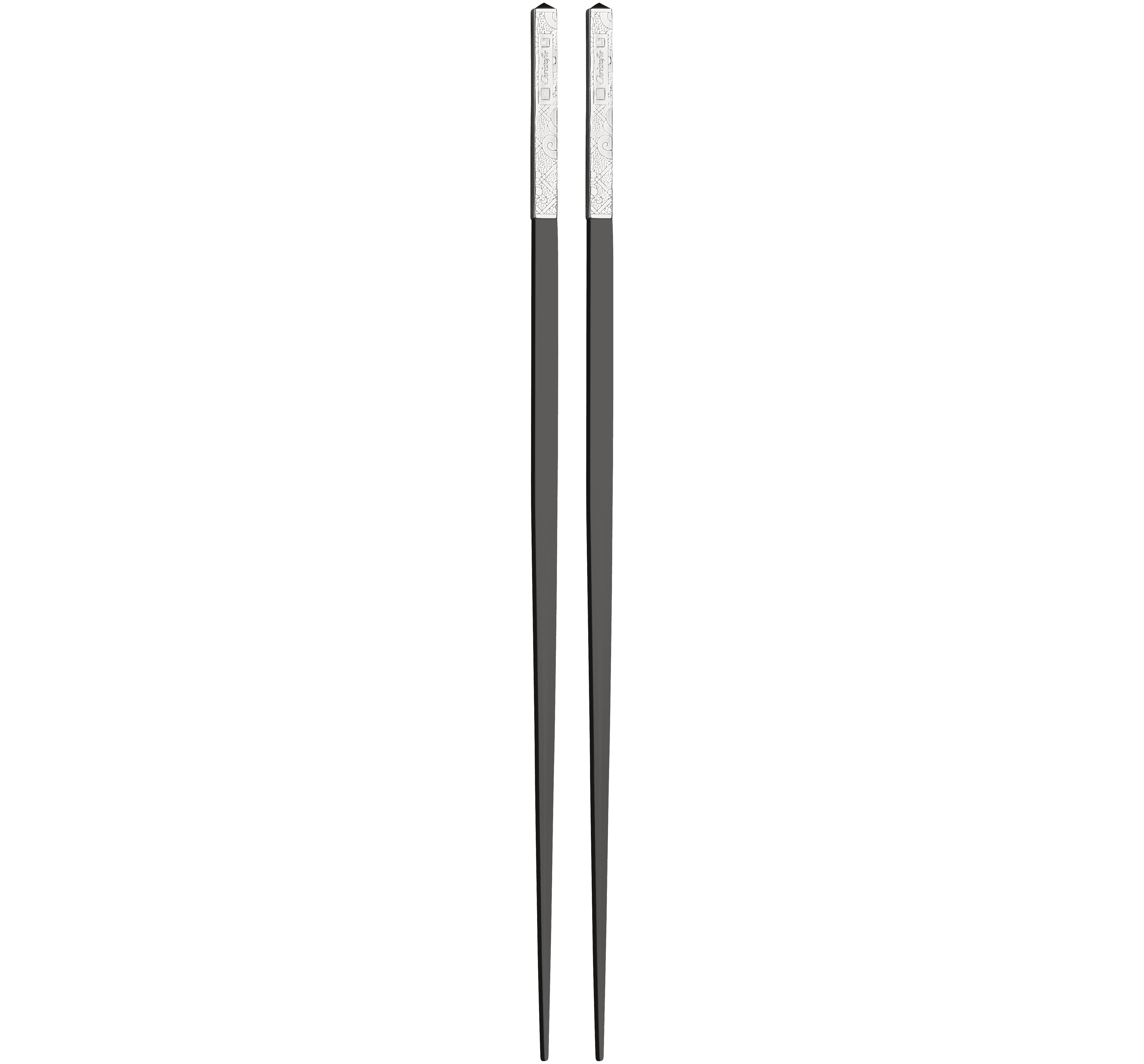 christofle pair of japanese chopsticks jardin d'eden  silver plated 3
