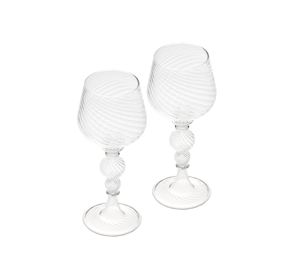 christofle set of 2 white wine glasses 0