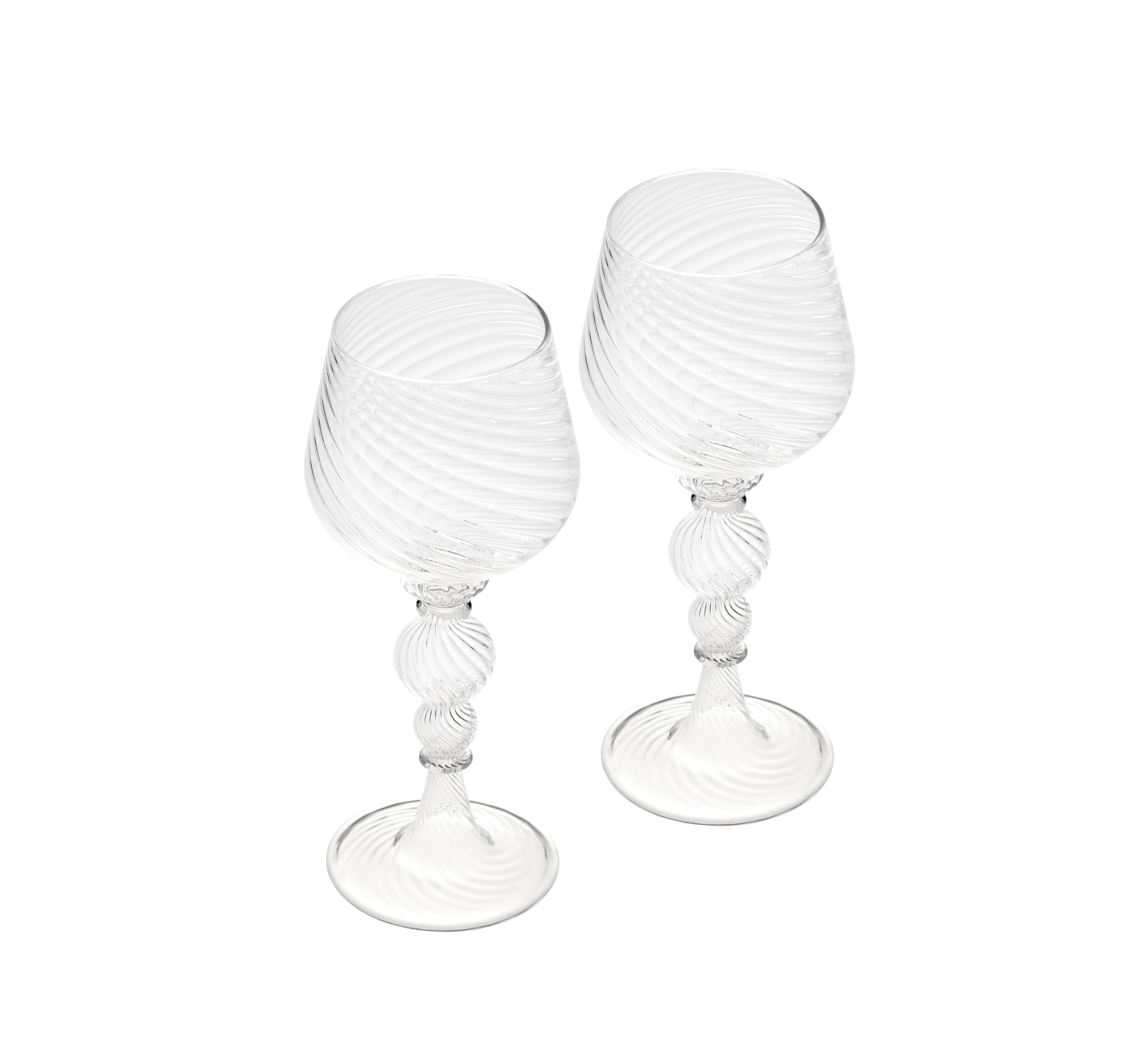christofle set of 2 white wine glasses tourbillons 0