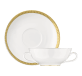 christofle porcelain soup bowl and saucer gold finish 0