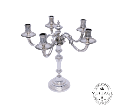 christofle candélabre 5 feux argenté - vintage 1