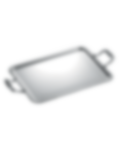 Silver Plated Rectangular Tray with Handles - 43 x 31 cm