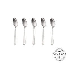 Vintage SIlvered Set of 6 espresso spoons Marot