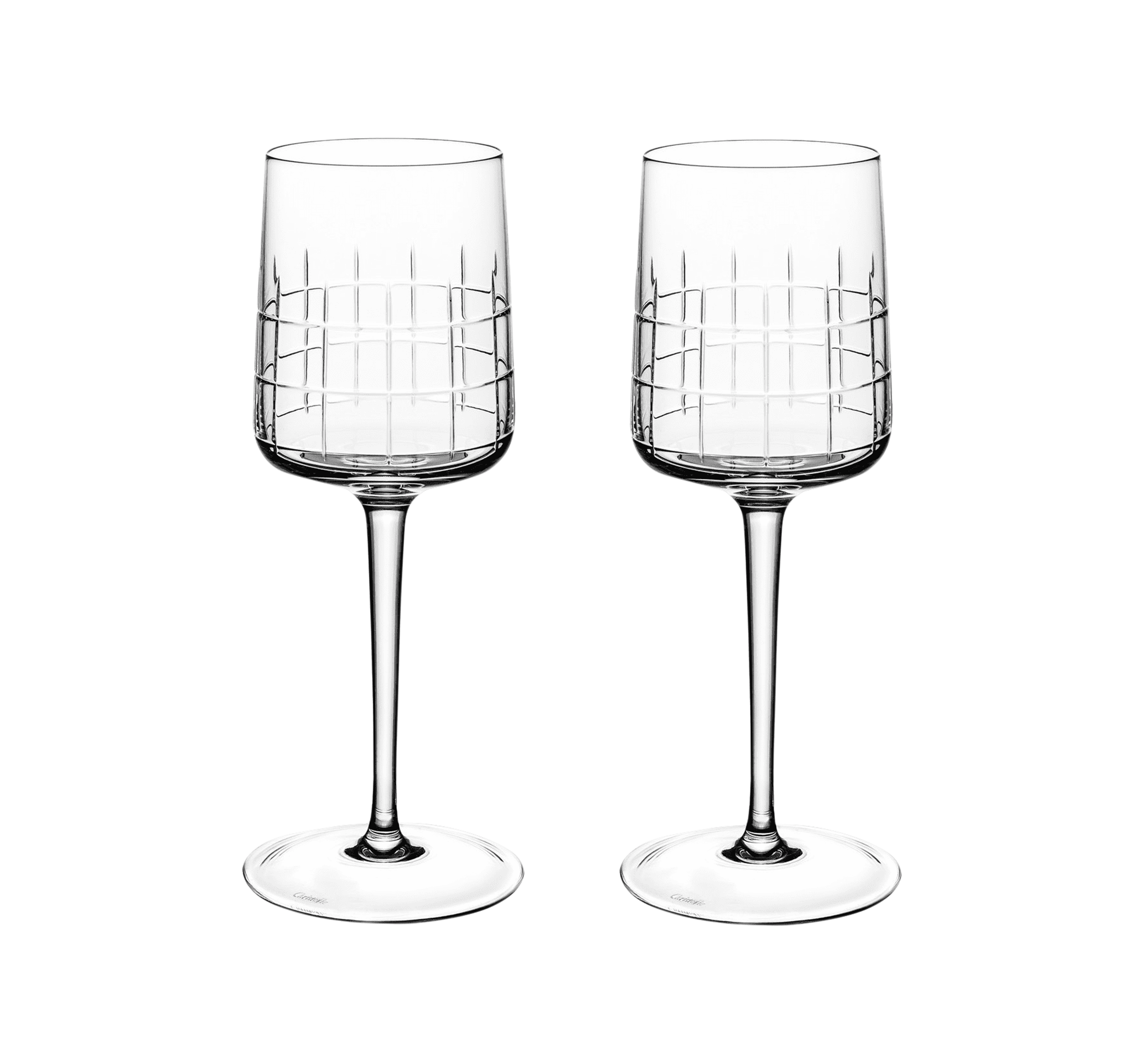 christofle set of 2 crystal water glasses 0