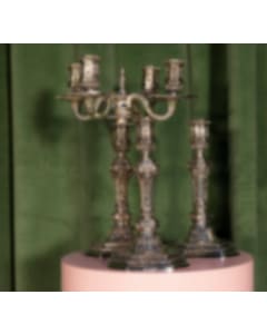 christofle vintage silvered four lights candelabra 0