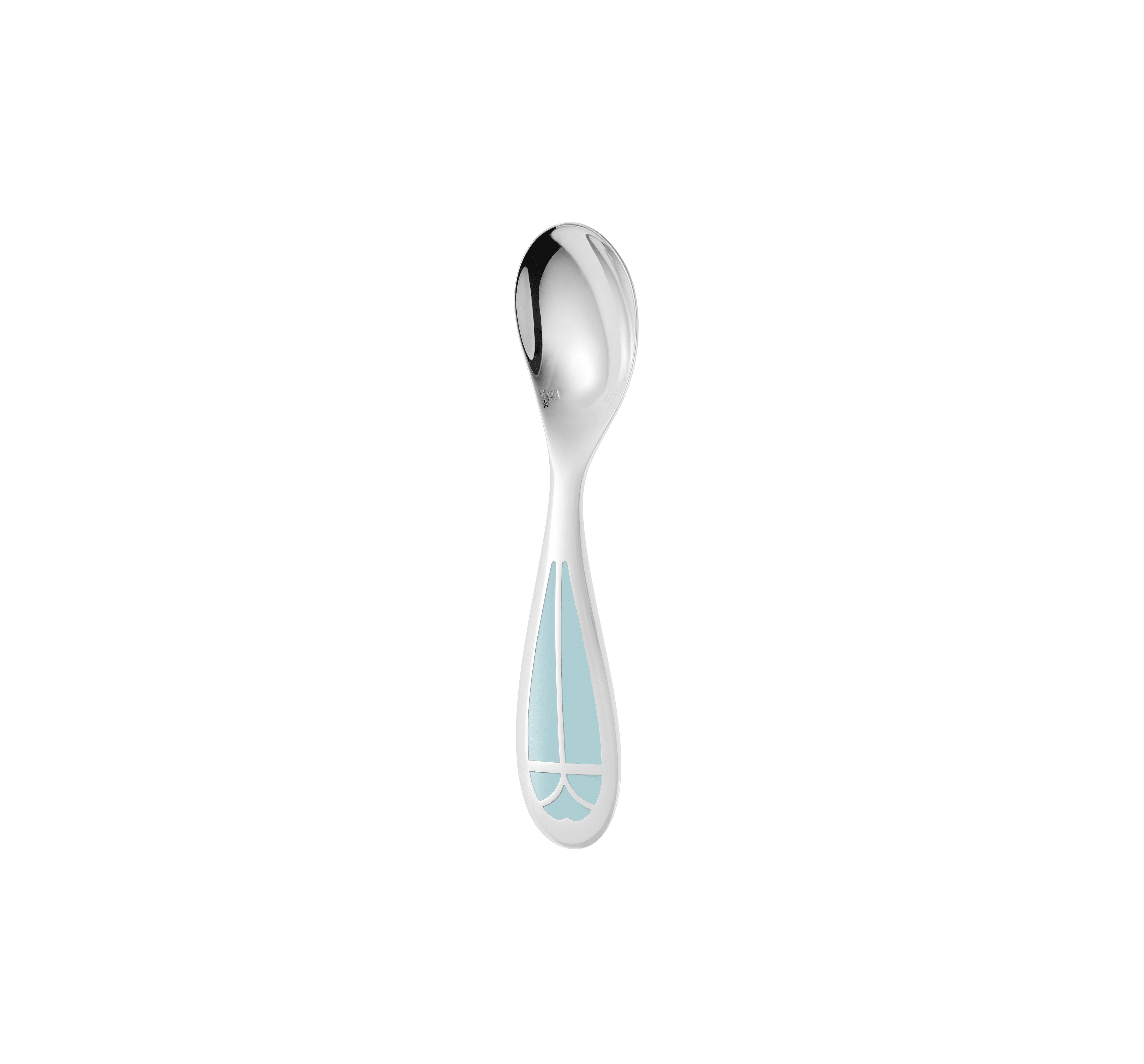 christofle set cuillère et fourchette naissance en métal argenté -  ice blue 5