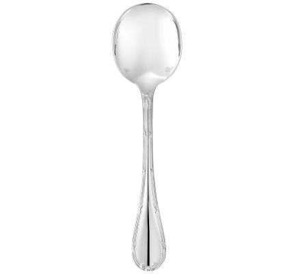 christofle cream soup spoon rubans  silver plated 1