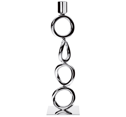 christofle 4 ring candlestick vertigo  silver plated 1