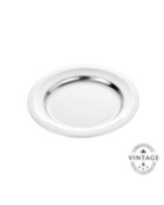 christofle round plate 30 cm, silverware - vintage 1