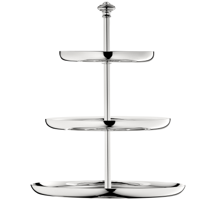 3-Tier Silver-Plated Dessert Stand