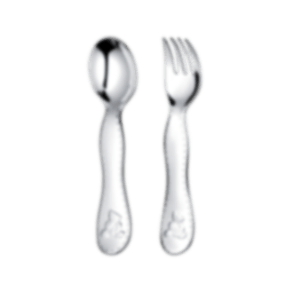 christofle flatware set for baby (2 pieces) charlie bear  silver plated 3