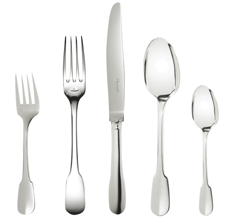 Individual place settings (5 pieces) Cluny  Silver plated
