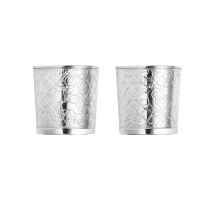 christofle silver-plated shot glasses, set of 2 1
