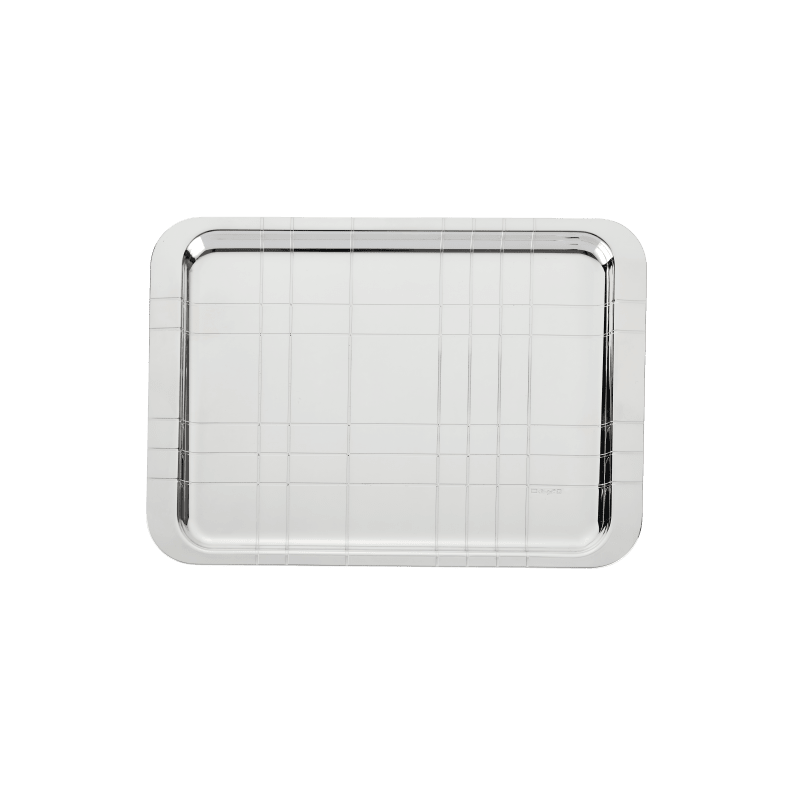 Silver-Plated Rectangular Tray - 8 x 12 in Graphik