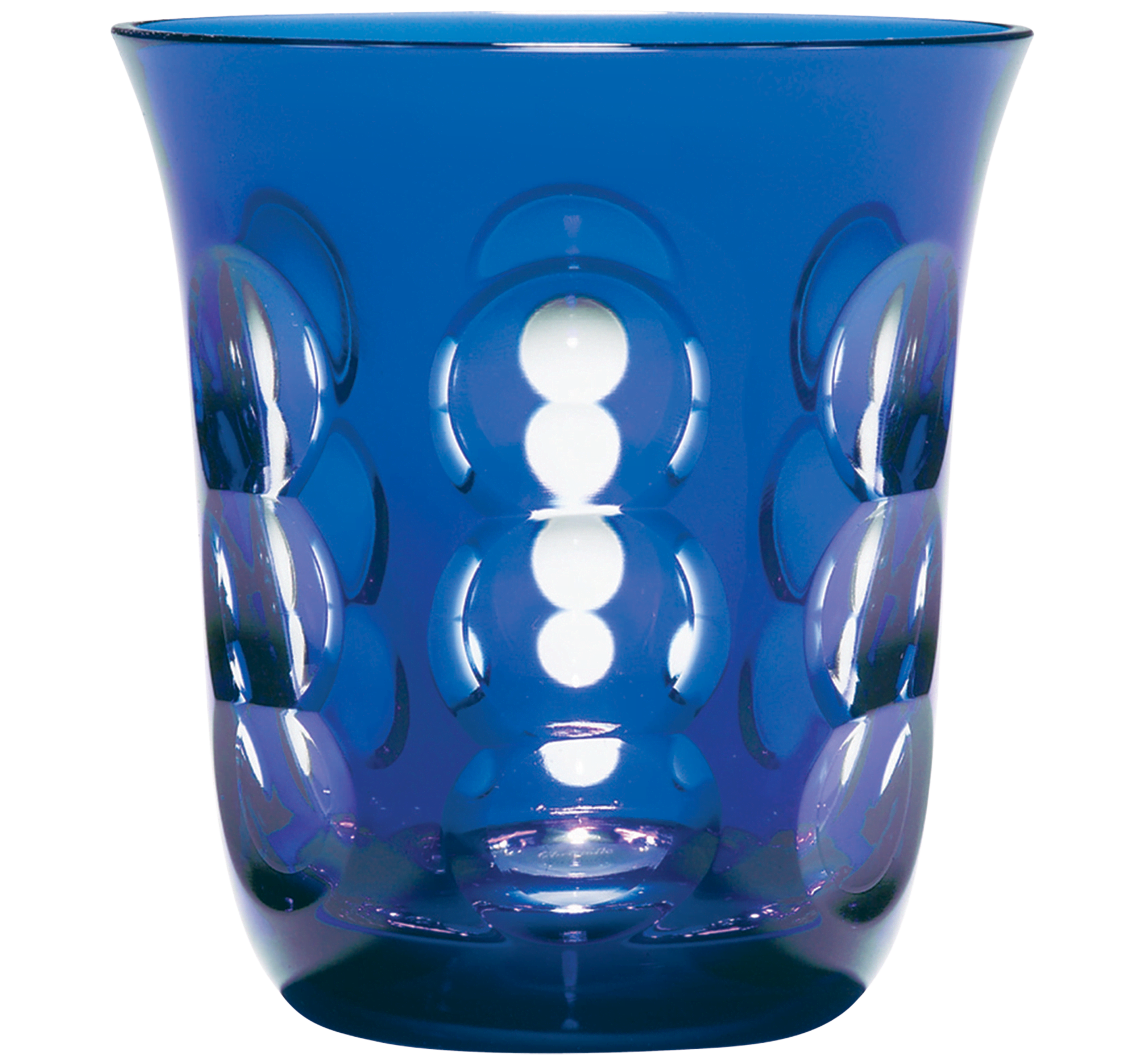 christofle gobelet à eau en cristal bleu 2