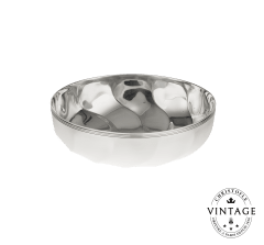Vintage Silvered Bowl Torsade 17cm