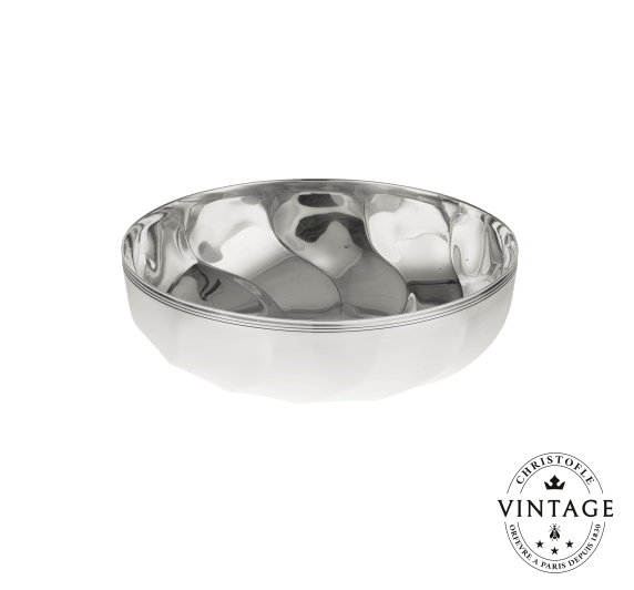 Vintage Silvered Bowl Torsade 17cm