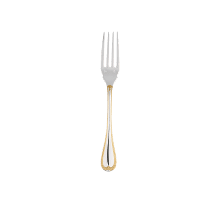 christofle partially gilded silver-plated fish fork 0