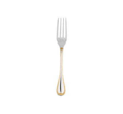 christofle partially gilded silver-plated fish fork 0
