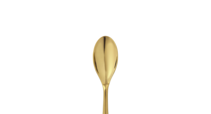 christofle stainless steel coffee spoon - gold colour 2