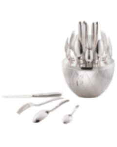 christofle ensemble pour 6 personnes (24 pièces) mood en argent massif - haute orfèvrerie 1