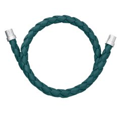 christofle duo complice cuir vert paon pour bracelet 1