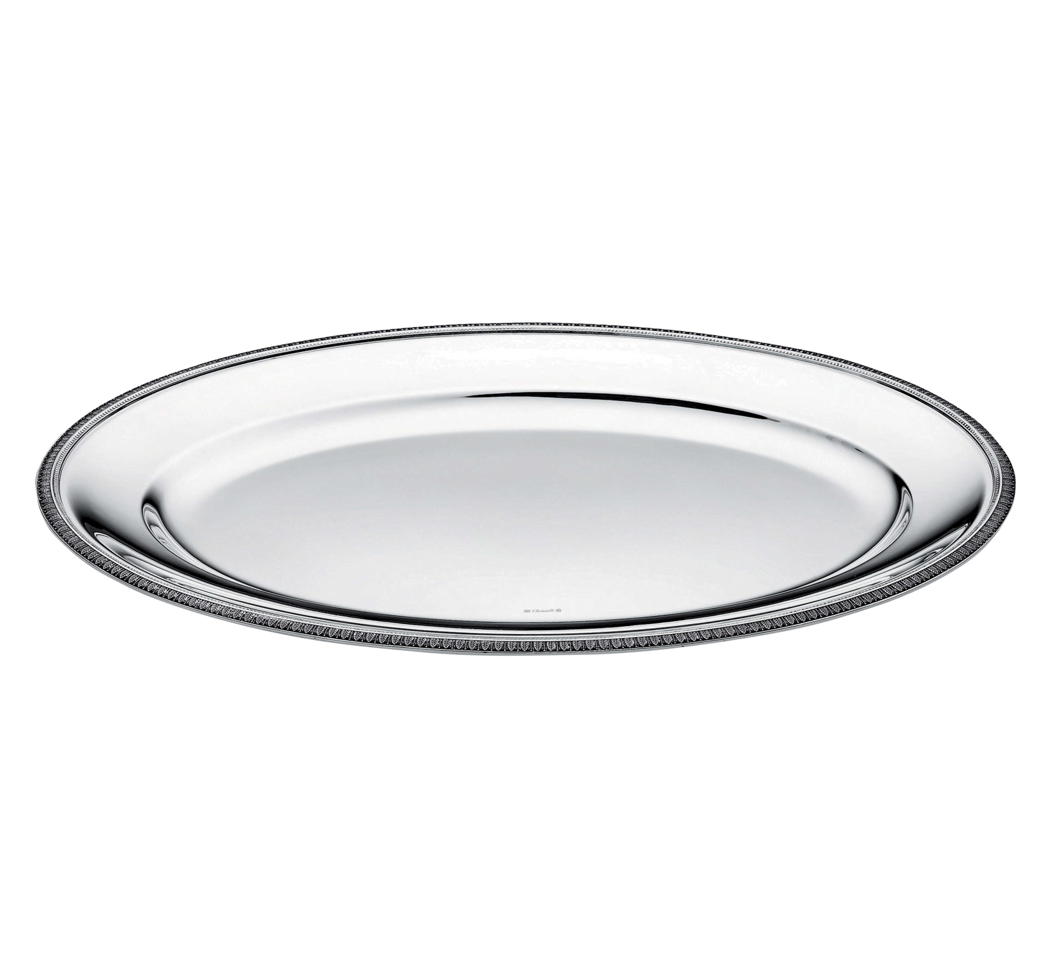 Silver-Plated Oval Platter 18 in Malmaison
