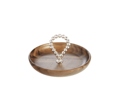 Silver-Plated and Walnut Bowl - 14cm