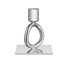 christofle silver-plated single-ring candlestick holder  1