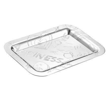 Silver-Plated Rectangular Tray - 10 x 15 cm