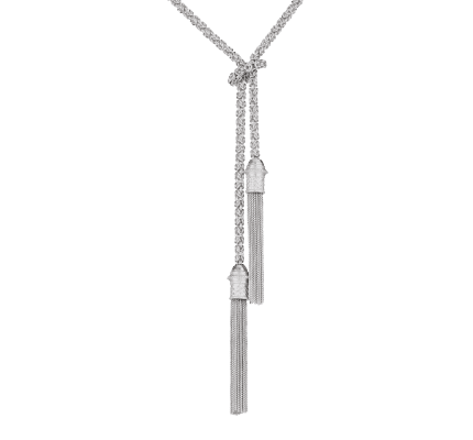 christofle sterling silver long tie necklace - belt 1