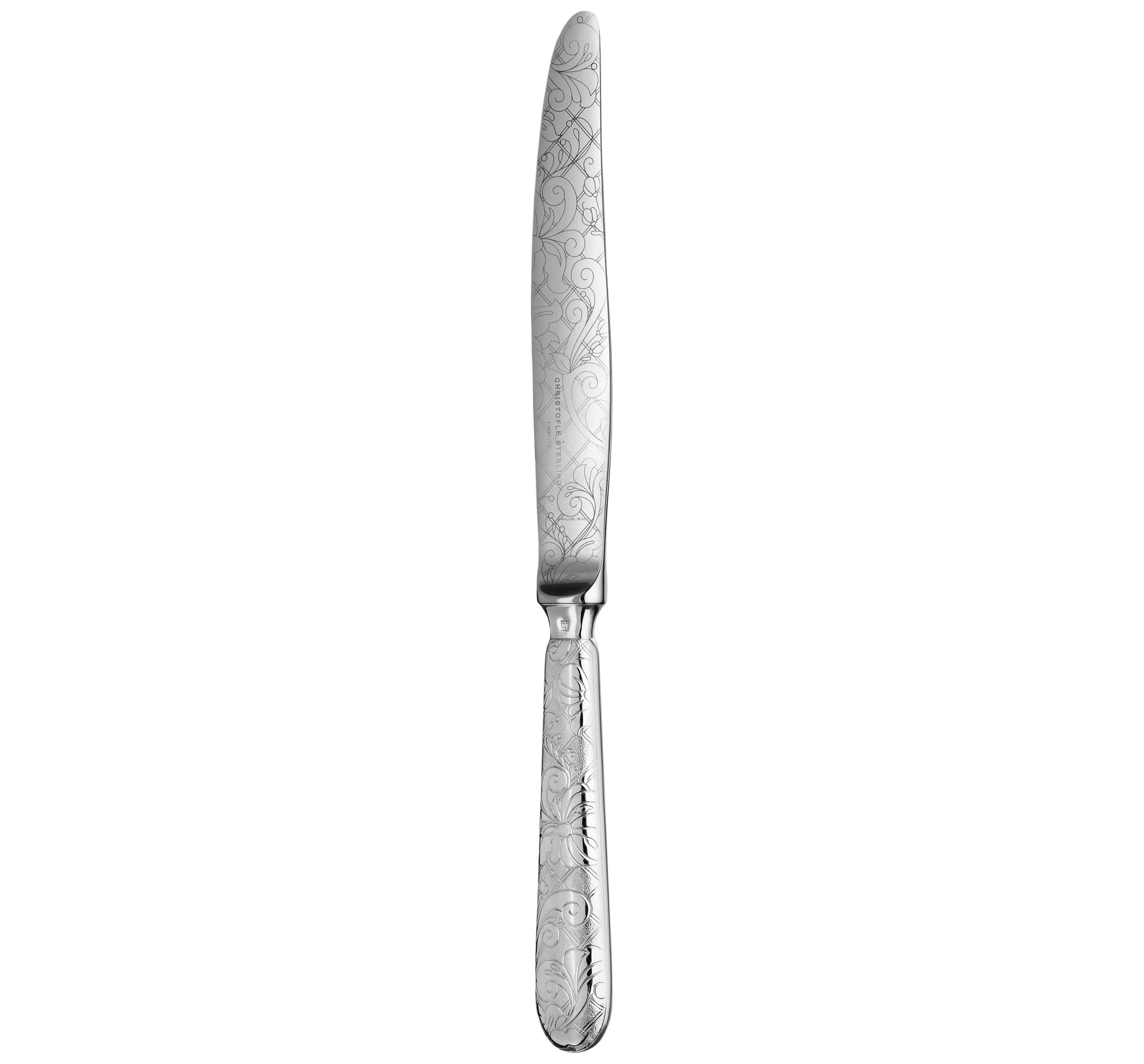 christofle Couteau de table en métal argenté