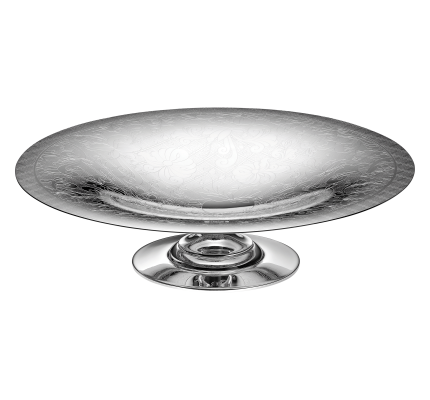 Silver-Plated Fruit Bowl with Pedestal Base