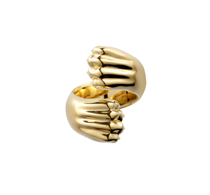christofle sterling-silver gilded 24 carats cross ring 1