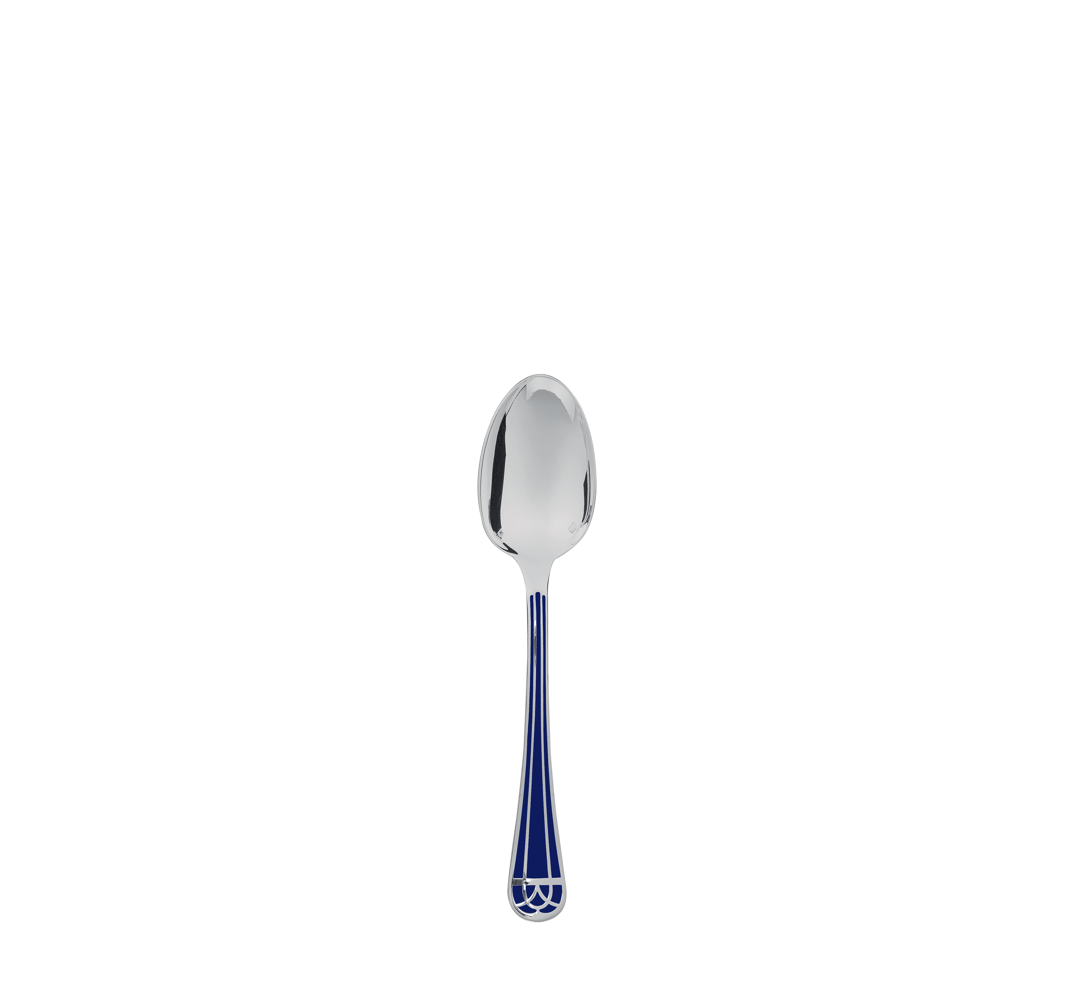 christofle silver-plated after dinner teaspoon - marbled blue 1