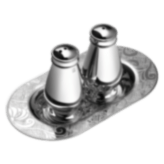 christofle Silver Plated Salt and Pepper Shakers with Tray