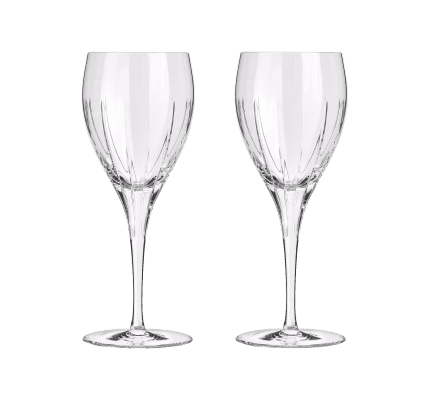 christofle White wine crystal glasses -  Set of 2