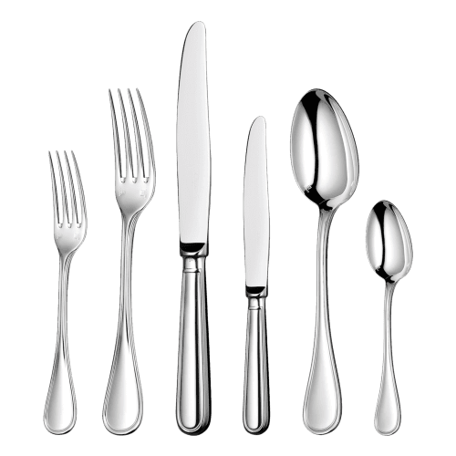 Christofle Malmaison 5 piece Silver Plated Flatware Set