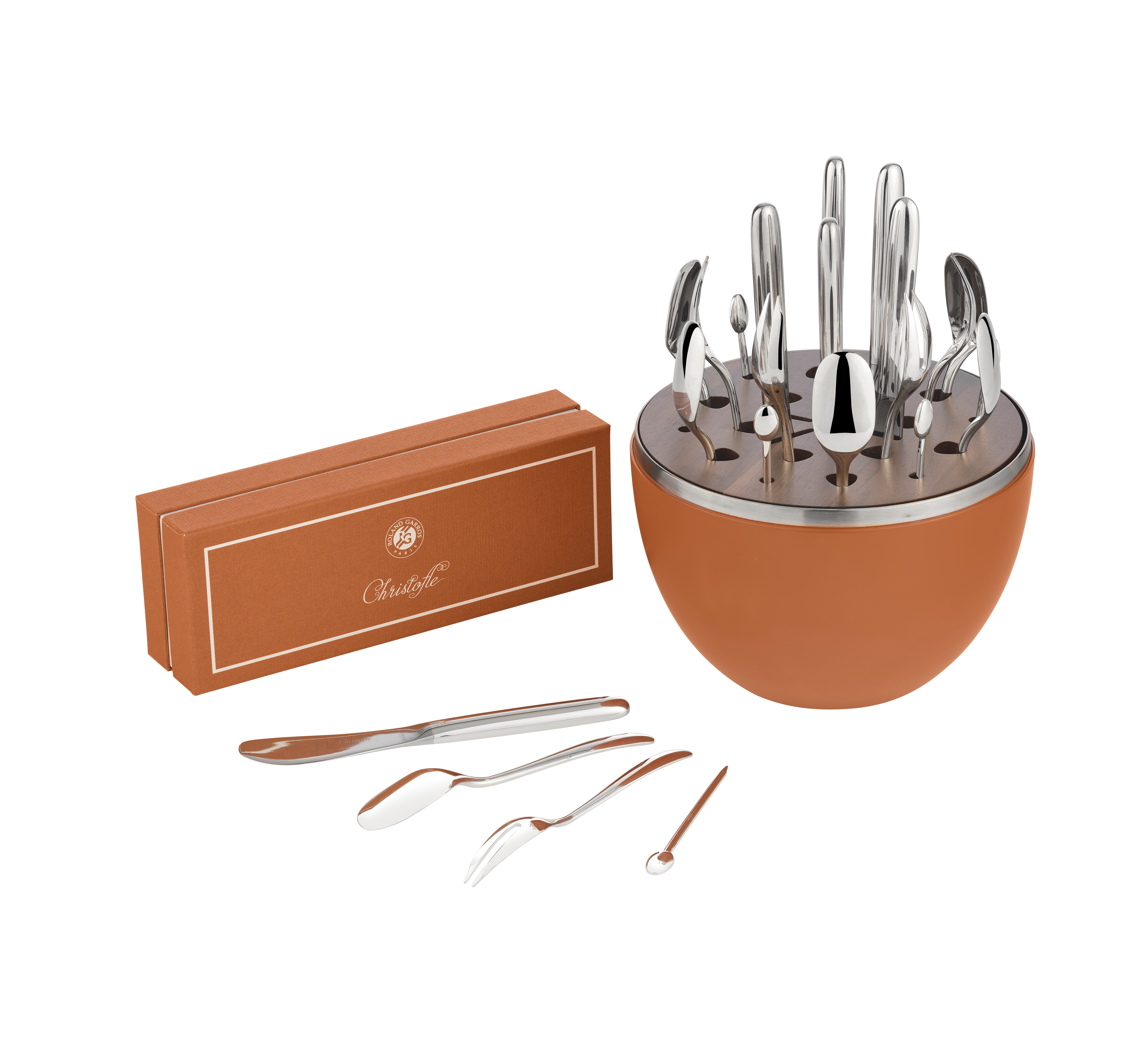 christofle mood party - silver-plated 24-piece flatware set  2