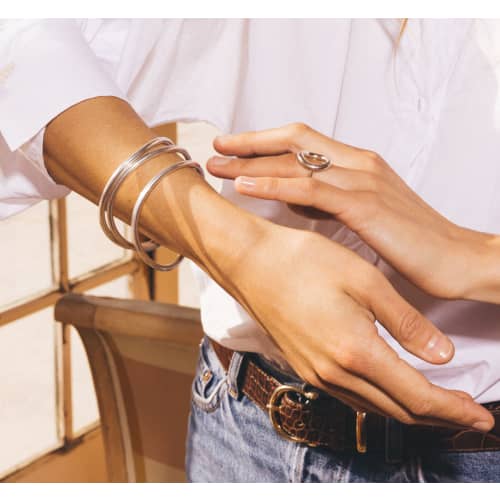 Thin Sterling Silver Idole de Christofle Bangle Idole de Christofle