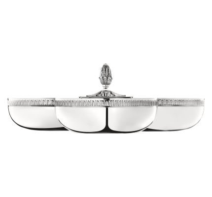 christofle three part server malmaison  silver plated 1